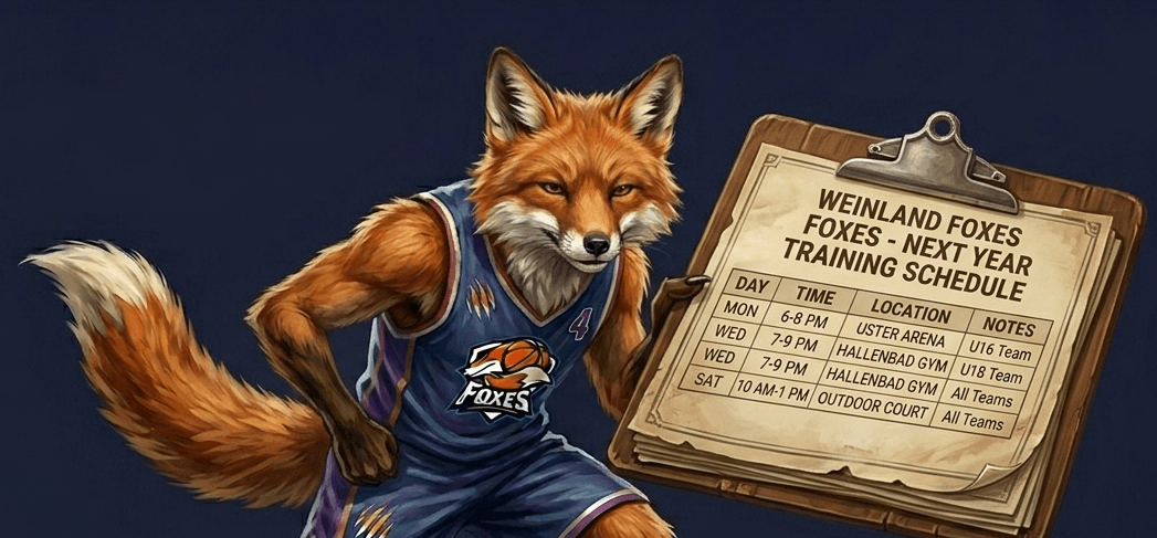 Weinland Basketball Club: Neuer Trainingsplan für die Zeit nach dem Sommer! 🏀